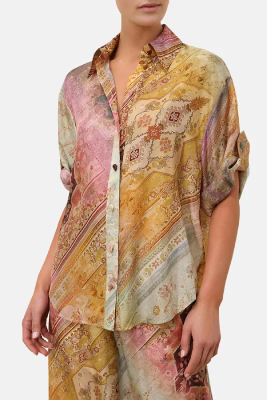 Simplistic Fashion Tallow Relaxed Shirt Ombre Multi