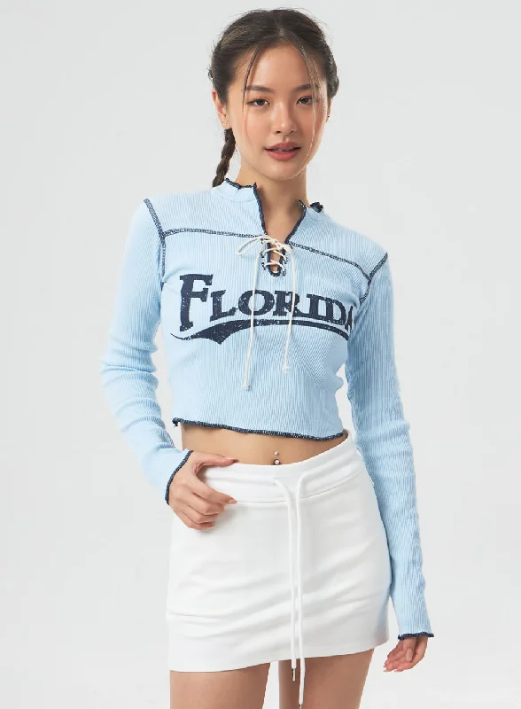 Contemporary Chic Florida Lace-Up Top CM331