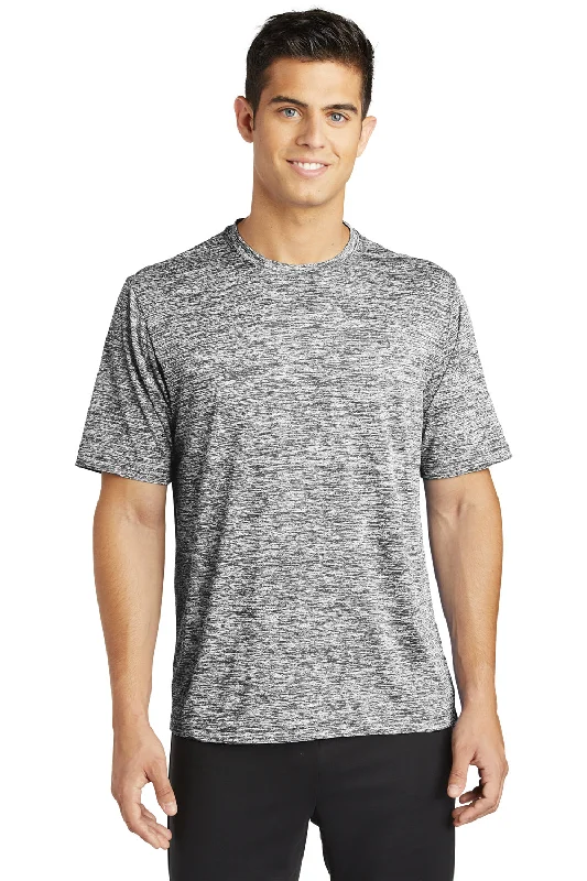 Urban Elegance Urban Elegance Sport-Tek Mens Electric Heather Moisture Wicking Short Sleeve Crewneck T-Shirt - Black Electric Urban Elegance Urban Elegance Sport-Tek Mens Electric Heather Moisture Wicking Short Sleeve Crewneck T-Shirt - Black Electric