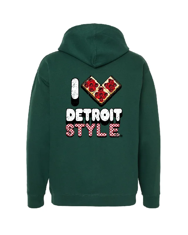 Streetwear Luxe Streetwear Luxe Ink Detroit - I Love Detroit Style Pizza Hoodie - Alpine Green Streetwear Luxe Streetwear Luxe Ink Detroit - I Love Detroit Style Pizza Hoodie - Alpine Green
