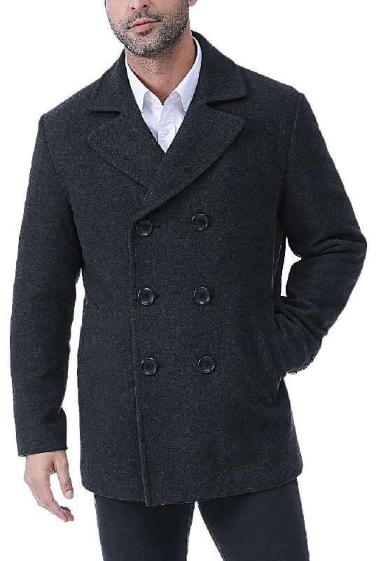 Sleek Streetwear Sleek Streetwear BGSD Men Hugh Wool Blend Pea Coat