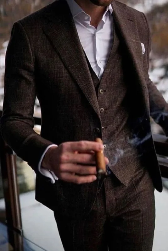Chic Essentials Chic Essentials Brown Men Suit Groomsmen suit brown tweed Suit Wedding 3 Piece Suit Gift For men Slim Fit Suit dinner suit for men tweed brown formal suit Chic Essentials Chic Essentials Brown Men Suit Groomsmen suit brown tweed Suit Wedding 3 Piece Suit Gift For men Slim Fit Suit dinner suit for men tweed brown formal suit