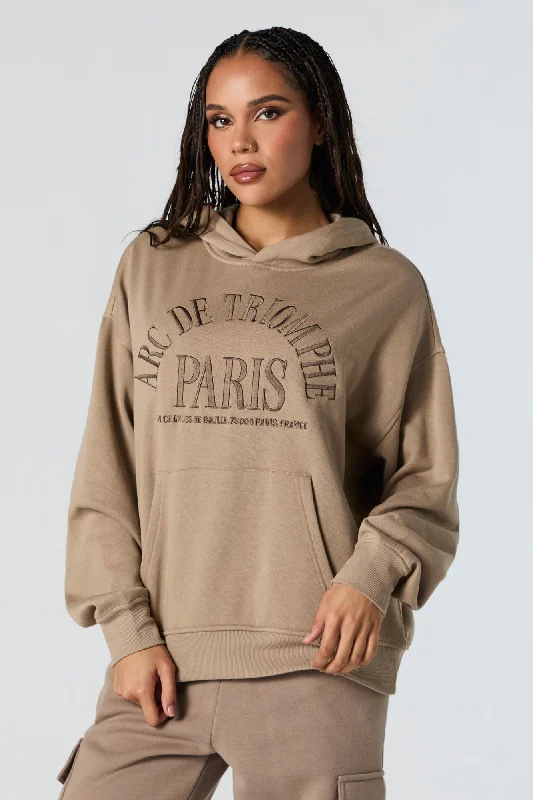 Embroidered Fleece Hoodie