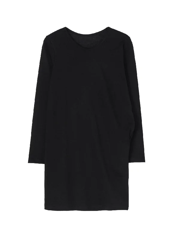 56/2 GUAZE SINGLE JERSEY SIDE DRAPED LONG SLV T