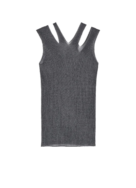 12G 3*3 RIB collections SLEEVELESS TOP A