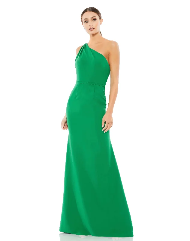 One Shoulder Jersey Mermaid Gown