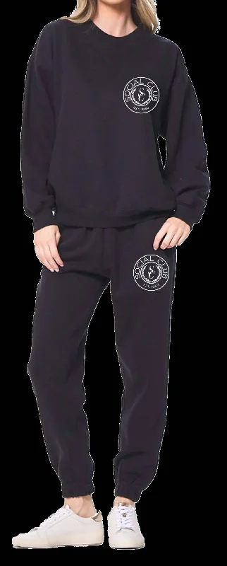 Social Club Jogger In Black