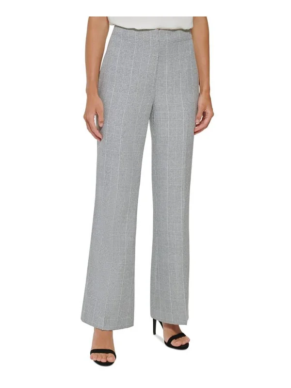 Womens High-Rise Formal Wide Leg Pants