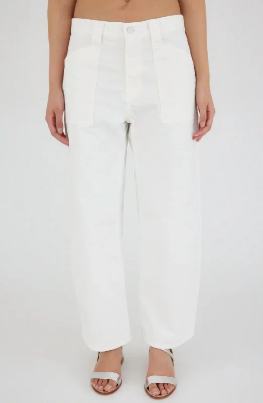 Women's Rancho Gusset Cargo Pants In White