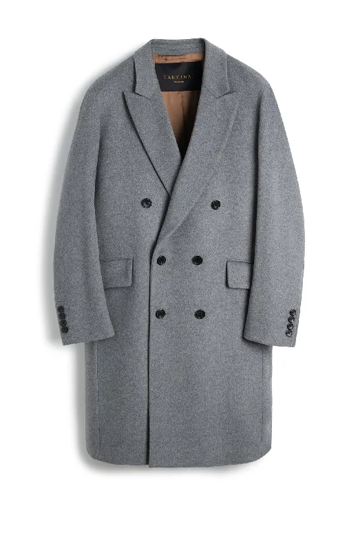 THOMAS WOOL & CASHMERE GREY OVERCOAT