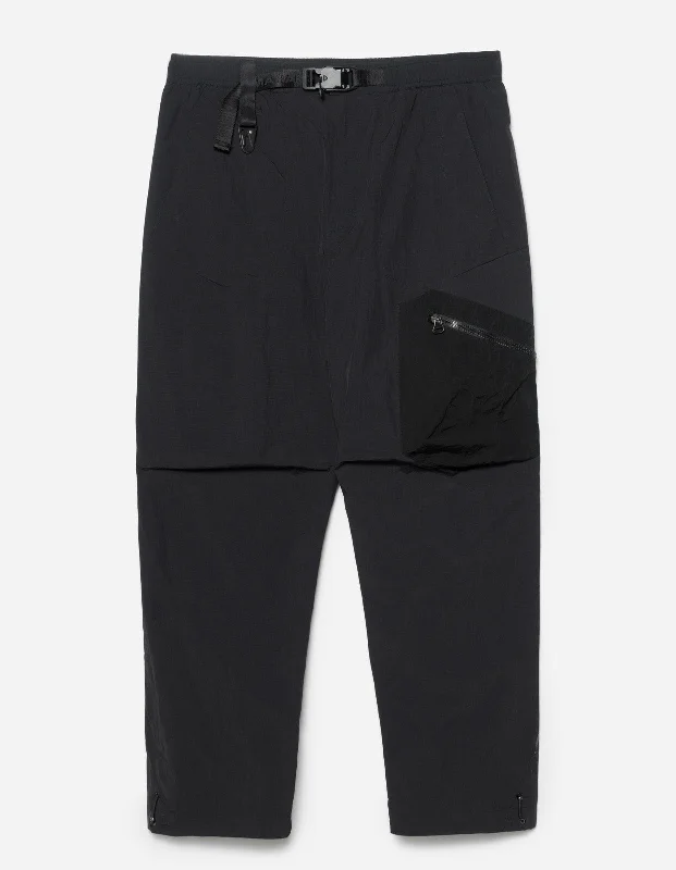 5282 Veg Dyed Asym Cargo Track Pants Black