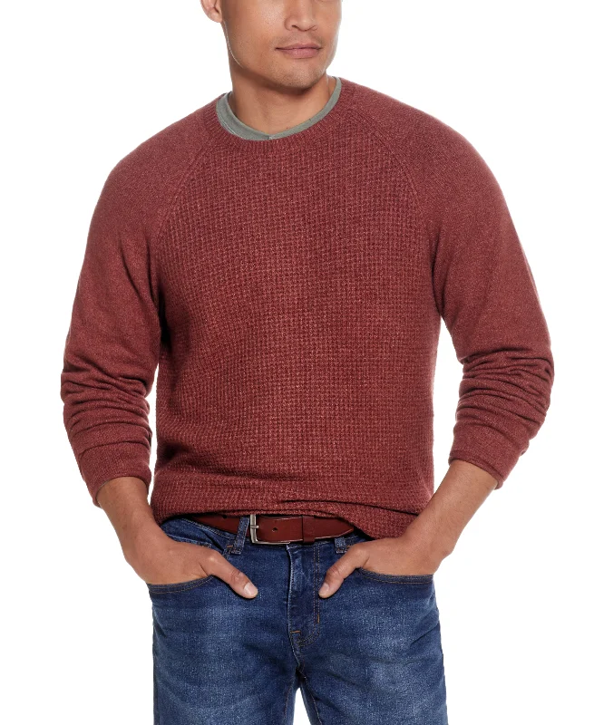 Waffle Crewneck Sweater in Spiced Apple