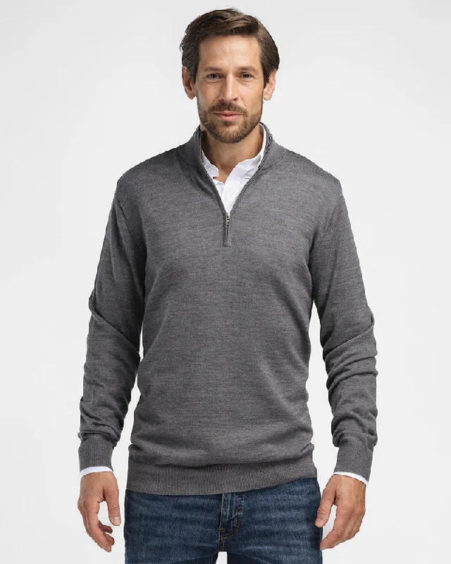 Kvist Merino 3/4-Zip Grey