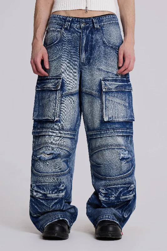 Light Wash Apex Denim Cargos