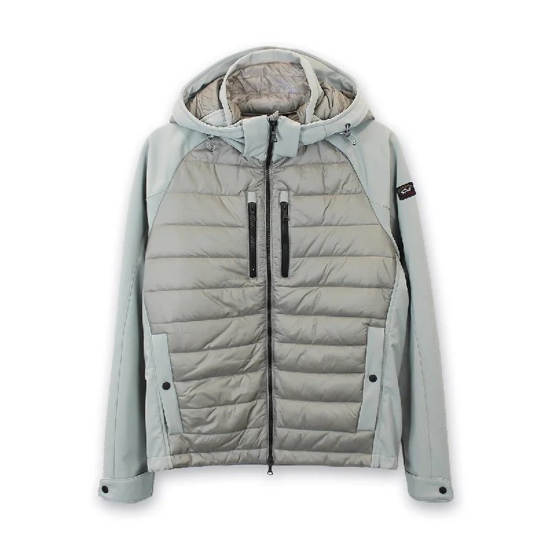 Paul & Shark - Hooded Hybrid Jacket in Grey