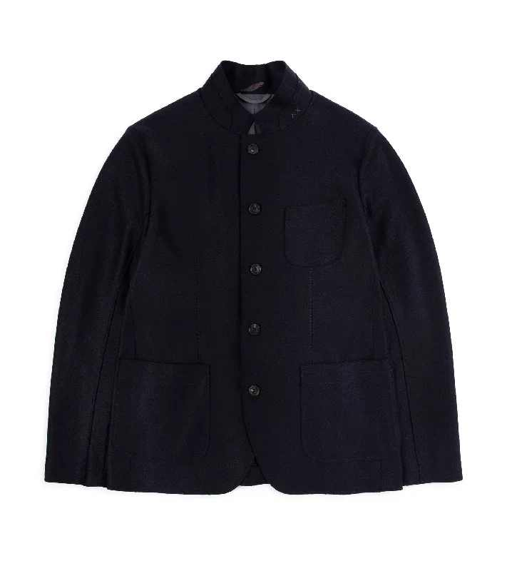 Weber + Weber Boiled Wool WW Travel Blazer: Navy