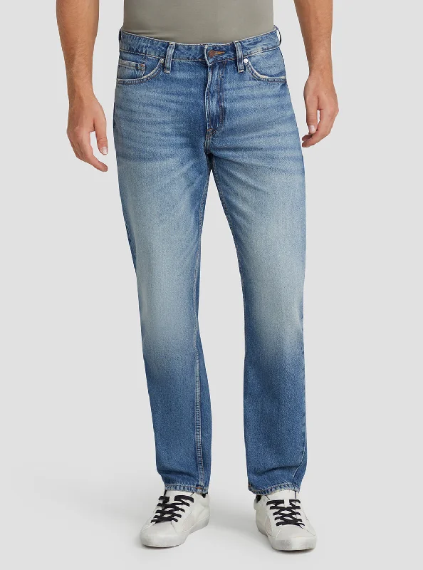 Eco Mid-Rise Regular Fit Drake Denim Jeans In The Blazer Wash