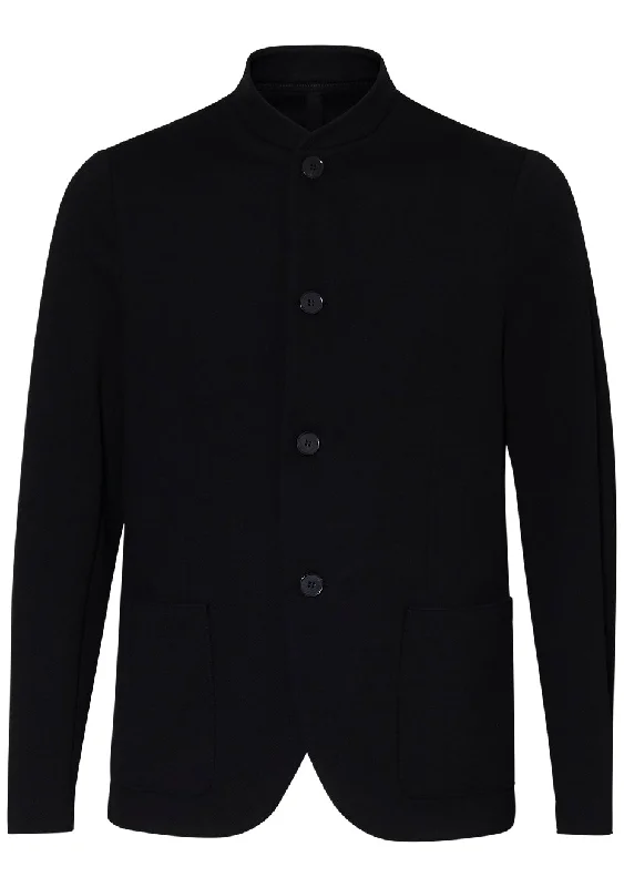 Nehru Jacket Loro Piana Twill Black